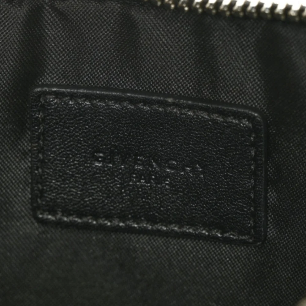🌞GIVENCHY Coated Canvas Monkey Brother Print Large Zip Pouch Black